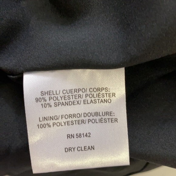 Clover & Sloane Box Pleated Neckline Black Dress - Picture 7 of 7